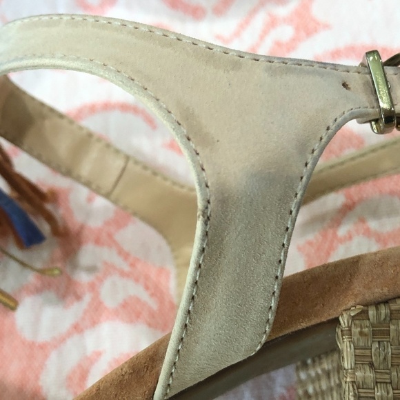 Anthropologie Vicenza Stack Heel Tassel Sandal, Size 7 - Picture 11 of 16